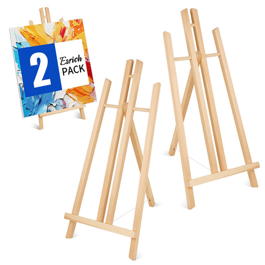 ESRICH 2pcs 17 Inch Tabletop Easels, Easel Stand for Painting,Tripod, Painting Party Easel, Kids Student Desktop Easel for Painting,Paint Easel for Canvas Paint