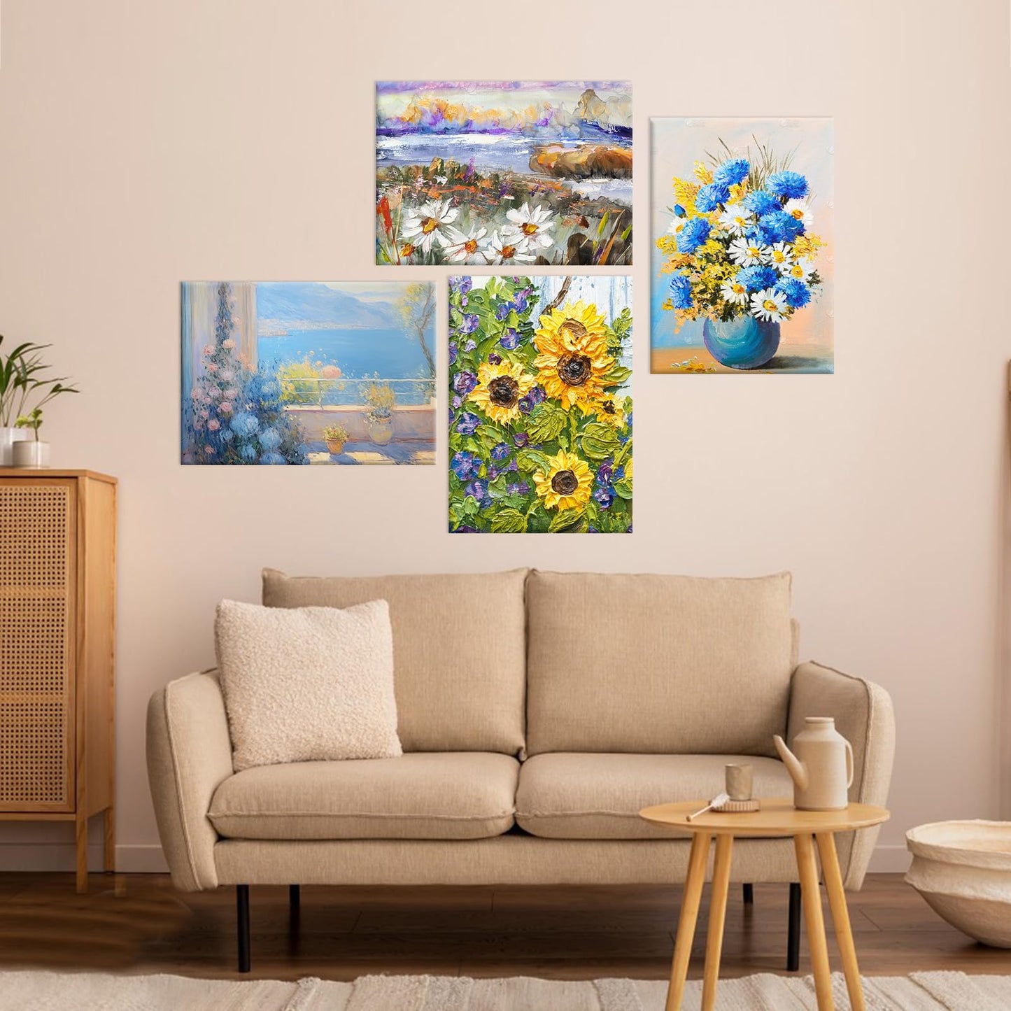 ESRICH Stretched Canvas for Painting, 2 Pack 8x10 Canvas Value Pack, Primed Acid-Free Cotton Blank Canvas, Paint Canvases for Oil & Acrylic Paint.
